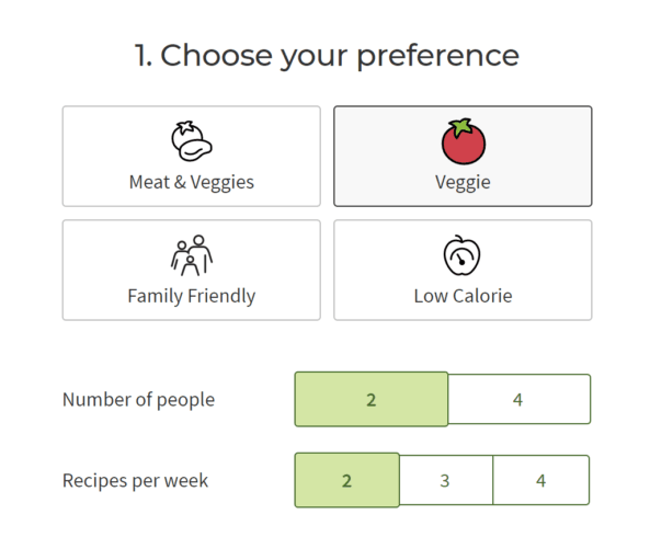 hello fresh meal options